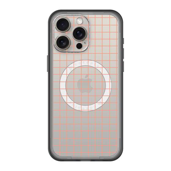 スリムプロテクションプレミアムケース with MagSafe［ オリジナル - 推し色チェック - オレンジ ］