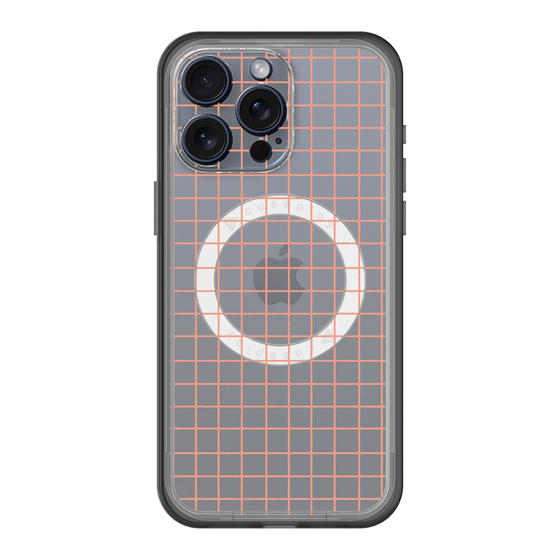 スリムプロテクションプレミアムケース with MagSafe［ オリジナル - 推し色チェック - オレンジ ］