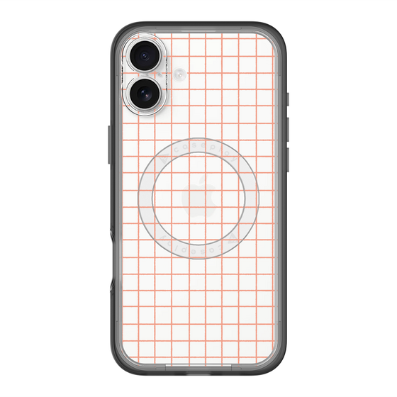 スリムプロテクションプレミアムケース with MagSafe［ オリジナル - 推し色チェック - オレンジ ］