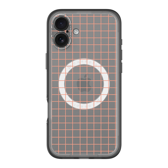 スリムプロテクションプレミアムケース with MagSafe［ オリジナル - 推し色チェック - オレンジ ］