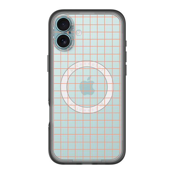 スリムプロテクションプレミアムケース with MagSafe［ オリジナル - 推し色チェック - オレンジ ］