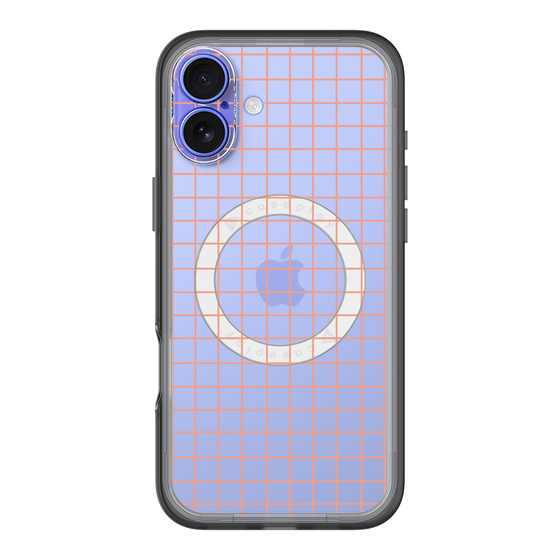 スリムプロテクションプレミアムケース with MagSafe［ オリジナル - 推し色チェック - オレンジ ］