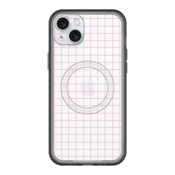 スリムプロテクションプレミアムケース with MagSafe［ オリジナル - 推し色チェック - ピンク ］