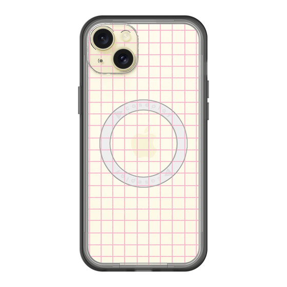 スリムプロテクションプレミアムケース with MagSafe［ オリジナル - 推し色チェック - ピンク ］
