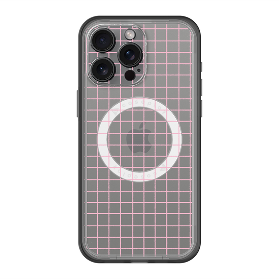 スリムプロテクションプレミアムケース with MagSafe［ オリジナル - 推し色チェック - ピンク ］