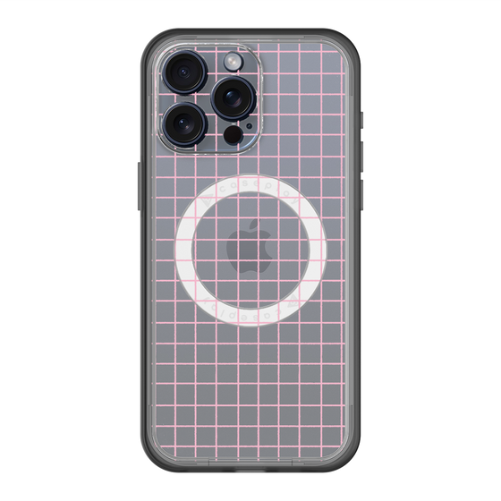 スリムプロテクションプレミアムケース with MagSafe［ オリジナル - 推し色チェック - ピンク ］