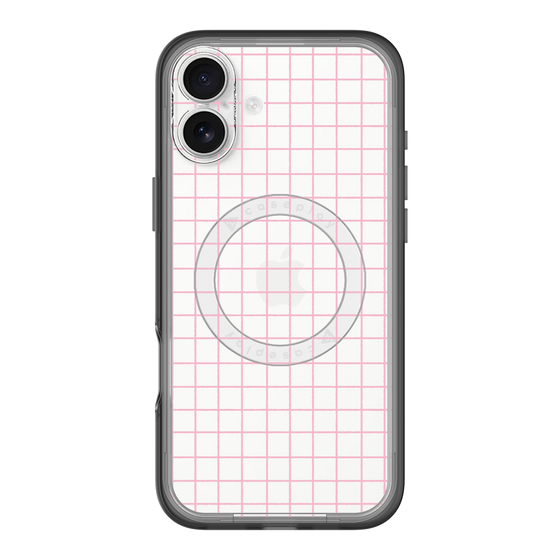 スリムプロテクションプレミアムケース with MagSafe［ オリジナル - 推し色チェック - ピンク ］