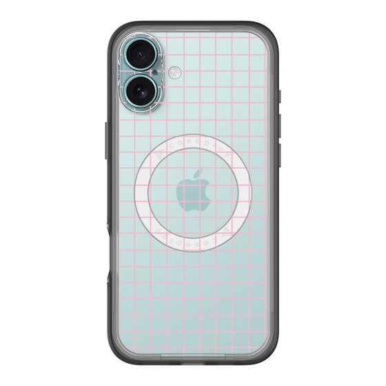 スリムプロテクションプレミアムケース with MagSafe［ オリジナル - 推し色チェック - ピンク ］