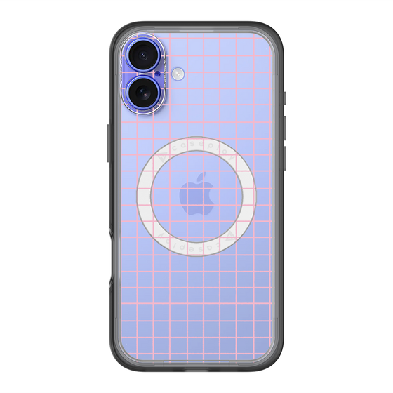 スリムプロテクションプレミアムケース with MagSafe［ オリジナル - 推し色チェック - ピンク ］