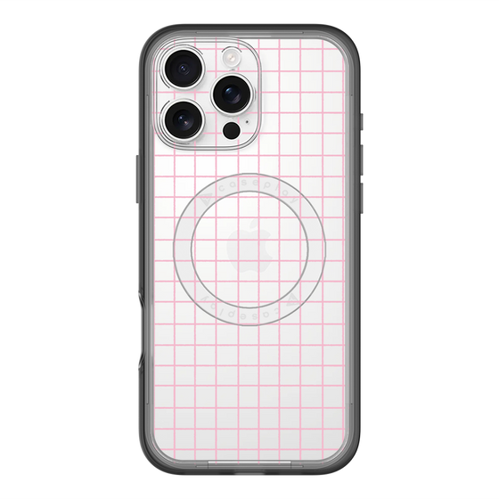 スリムプロテクションプレミアムケース with MagSafe［ オリジナル - 推し色チェック - ピンク ］