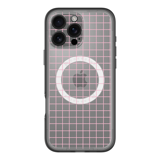 スリムプロテクションプレミアムケース with MagSafe［ オリジナル - 推し色チェック - ピンク ］