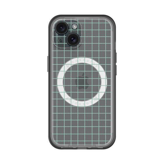スリムプロテクションプレミアムケース with MagSafe［ オリジナル - 推し色チェック - グリーン ］