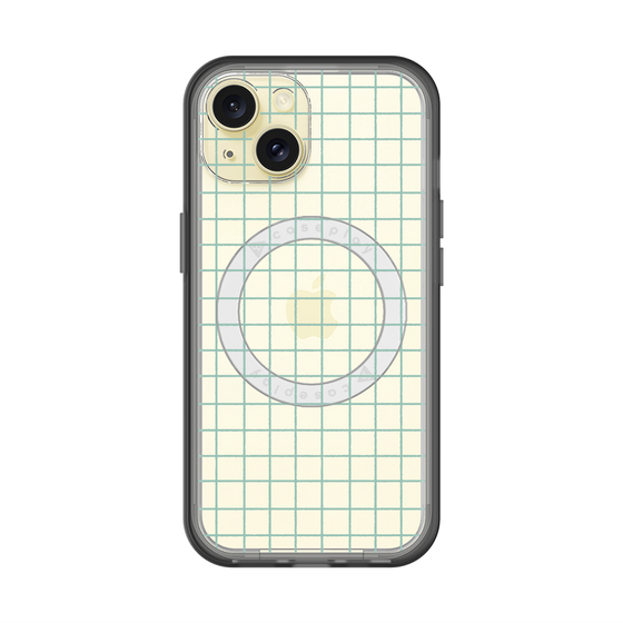 スリムプロテクションプレミアムケース with MagSafe［ オリジナル - 推し色チェック - グリーン ］