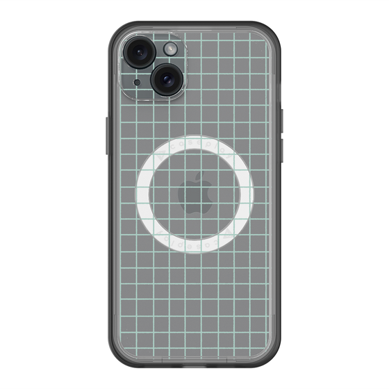 スリムプロテクションプレミアムケース with MagSafe［ オリジナル - 推し色チェック - グリーン ］