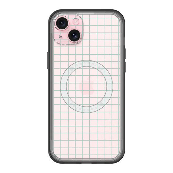 スリムプロテクションプレミアムケース with MagSafe［ オリジナル - 推し色チェック - グリーン ］