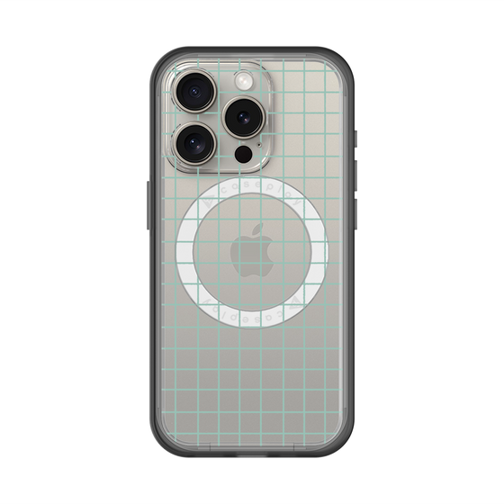 スリムプロテクションプレミアムケース with MagSafe［ オリジナル - 推し色チェック - グリーン ］
