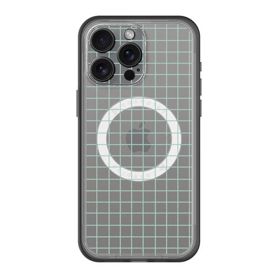 スリムプロテクションプレミアムケース with MagSafe［ オリジナル - 推し色チェック - グリーン ］