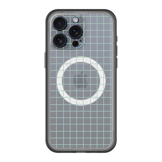 スリムプロテクションプレミアムケース with MagSafe［ オリジナル - 推し色チェック - グリーン ］