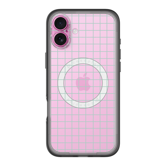 スリムプロテクションプレミアムケース with MagSafe［ オリジナル - 推し色チェック - グリーン ］