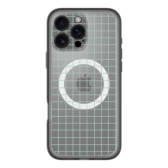 スリムプロテクションプレミアムケース with MagSafe［ オリジナル - 推し色チェック - グリーン ］
