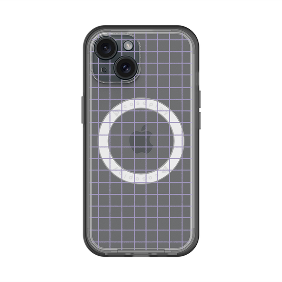 スリムプロテクションプレミアムケース with MagSafe［ オリジナル - 推し色チェック - パープル ］