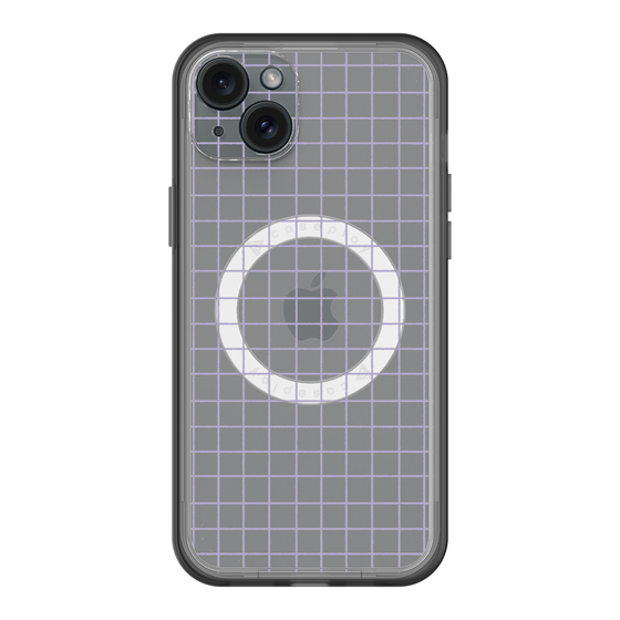 スリムプロテクションプレミアムケース with MagSafe［ オリジナル - 推し色チェック - パープル ］