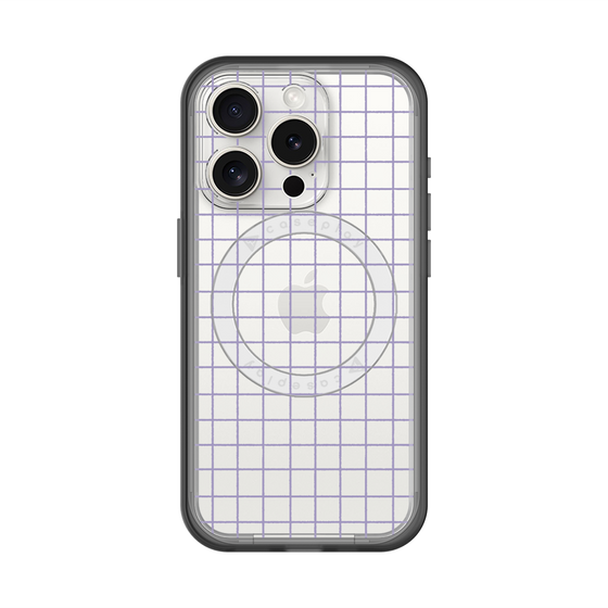 スリムプロテクションプレミアムケース with MagSafe［ オリジナル - 推し色チェック - パープル ］