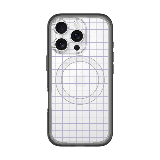 スリムプロテクションプレミアムケース with MagSafe［ オリジナル - 推し色チェック - パープル ］