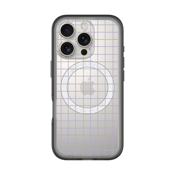 スリムプロテクションプレミアムケース with MagSafe［ オリジナル - 推し色チェック - パープル ］