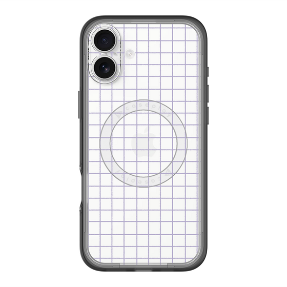 スリムプロテクションプレミアムケース with MagSafe［ オリジナル - 推し色チェック - パープル ］