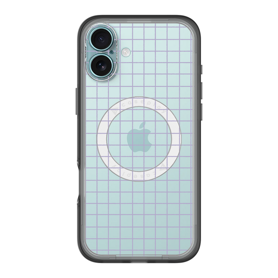 スリムプロテクションプレミアムケース with MagSafe［ オリジナル - 推し色チェック - パープル ］