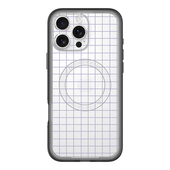 スリムプロテクションプレミアムケース with MagSafe［ オリジナル - 推し色チェック - パープル ］