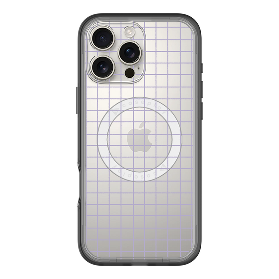 スリムプロテクションプレミアムケース with MagSafe［ オリジナル - 推し色チェック - パープル ］