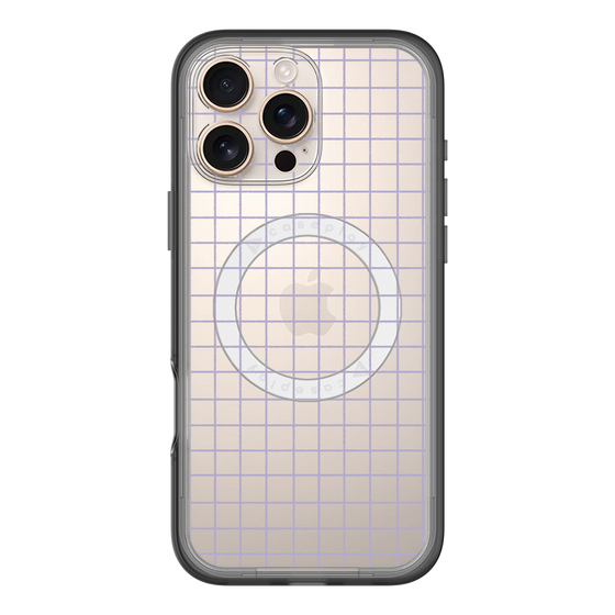 スリムプロテクションプレミアムケース with MagSafe［ オリジナル - 推し色チェック - パープル ］