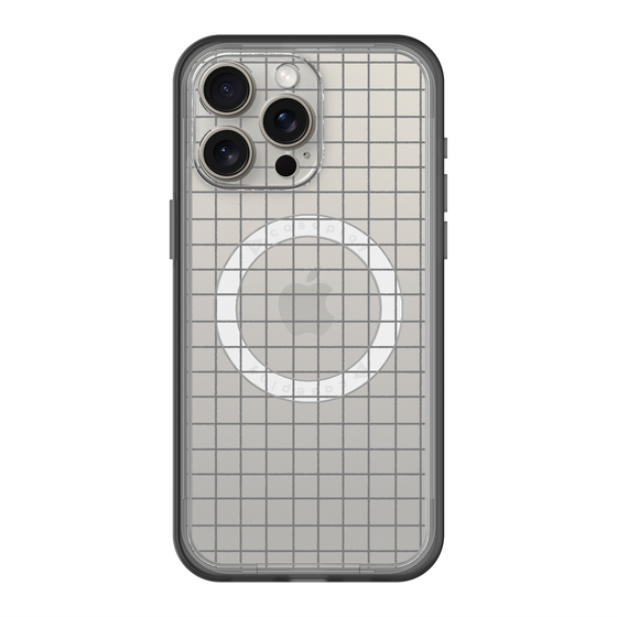 スリムプロテクションプレミアムケース with MagSafe［ オリジナル - 推し色チェック - ブラック ］