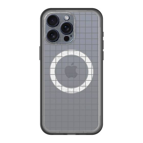 スリムプロテクションプレミアムケース with MagSafe［ オリジナル - 推し色チェック - ブラック ］