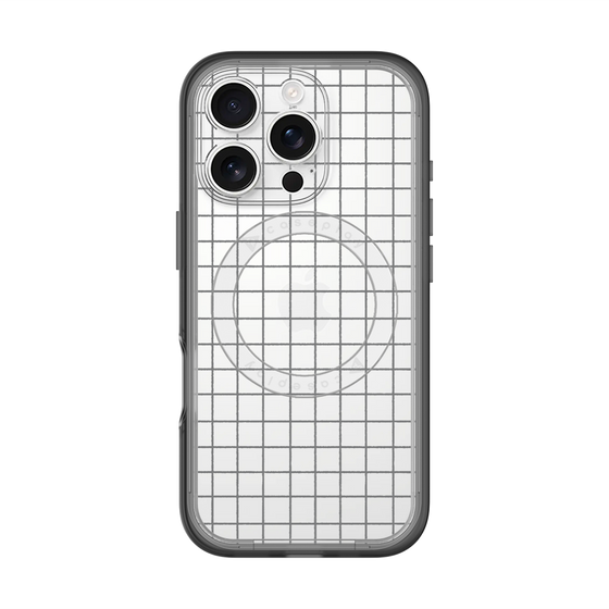 スリムプロテクションプレミアムケース with MagSafe［ オリジナル - 推し色チェック - ブラック ］