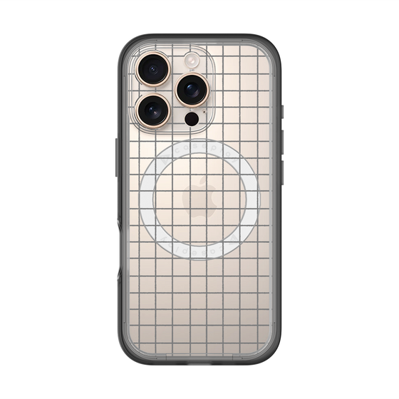 スリムプロテクションプレミアムケース with MagSafe［ オリジナル - 推し色チェック - ブラック ］