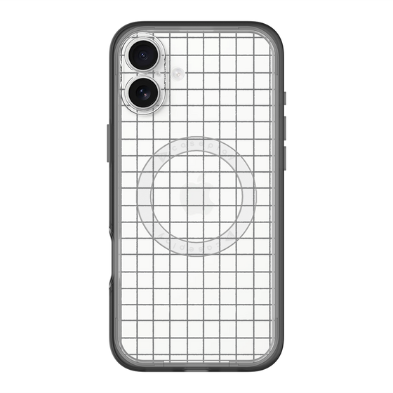 スリムプロテクションプレミアムケース with MagSafe［ オリジナル - 推し色チェック - ブラック ］