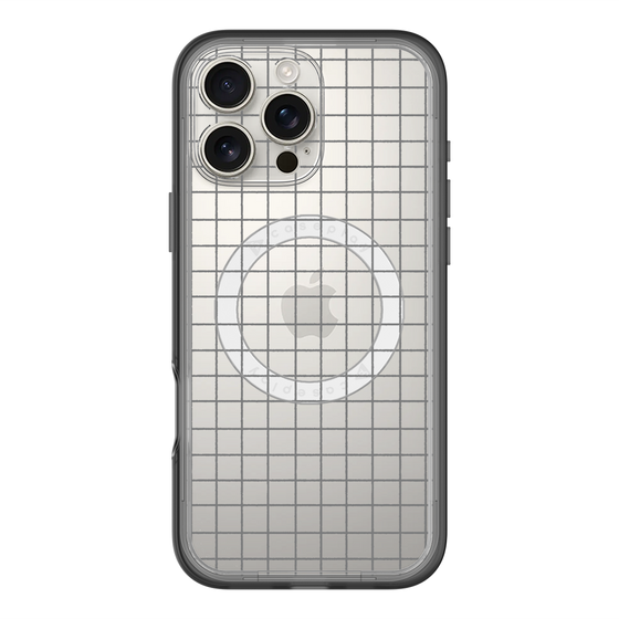 スリムプロテクションプレミアムケース with MagSafe［ オリジナル - 推し色チェック - ブラック ］