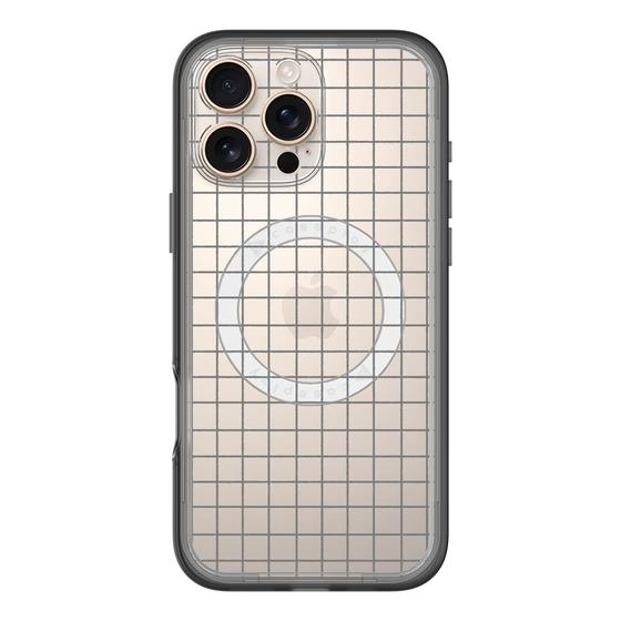 スリムプロテクションプレミアムケース with MagSafe［ オリジナル - 推し色チェック - ブラック ］