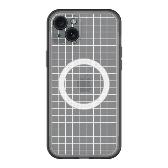 スリムプロテクションプレミアムケース with MagSafe［ オリジナル - 推し色チェック - ホワイト ］