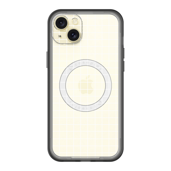 スリムプロテクションプレミアムケース with MagSafe［ オリジナル - 推し色チェック - ホワイト ］