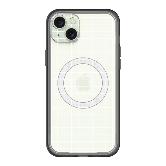 スリムプロテクションプレミアムケース with MagSafe［ オリジナル - 推し色チェック - ホワイト ］