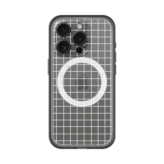スリムプロテクションプレミアムケース with MagSafe［ オリジナル - 推し色チェック - ホワイト ］