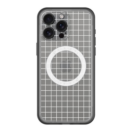 スリムプロテクションプレミアムケース with MagSafe［ オリジナル - 推し色チェック - ホワイト ］