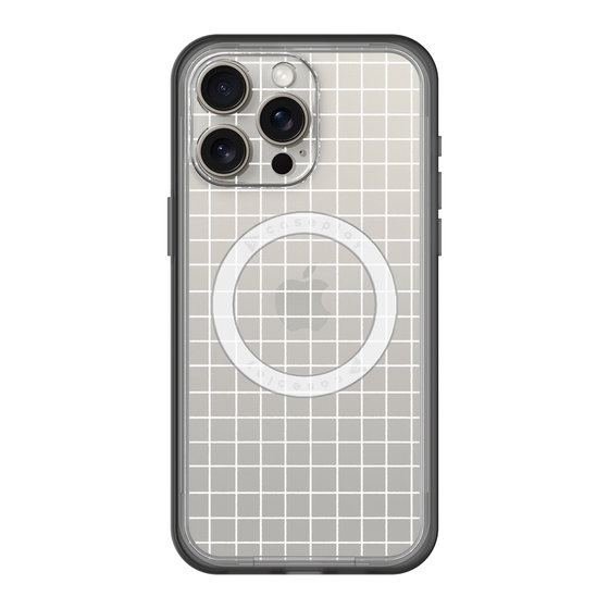 スリムプロテクションプレミアムケース with MagSafe［ オリジナル - 推し色チェック - ホワイト ］