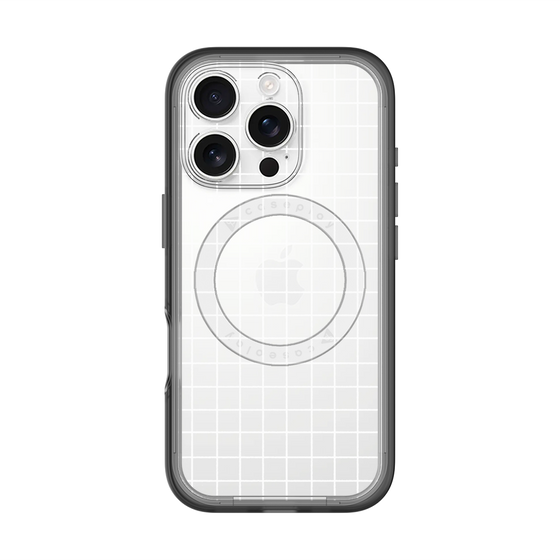 スリムプロテクションプレミアムケース with MagSafe［ オリジナル - 推し色チェック - ホワイト ］