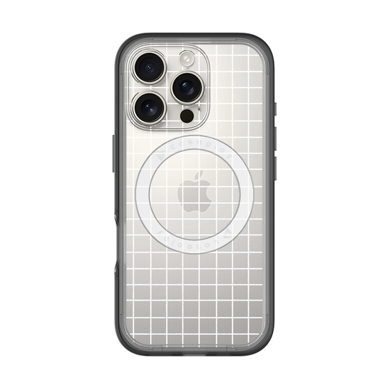 スリムプロテクションプレミアムケース with MagSafe［ オリジナル - 推し色チェック - ホワイト ］
