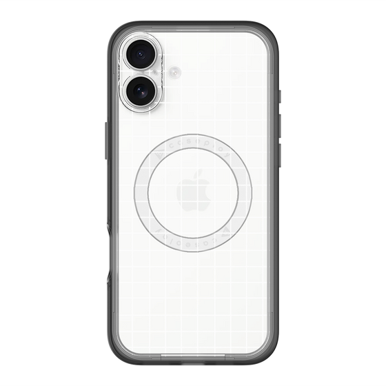 スリムプロテクションプレミアムケース with MagSafe［ オリジナル - 推し色チェック - ホワイト ］